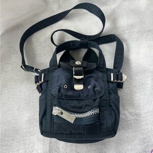 SACAI x Yoshida PORTER NAVY BLUE Mini Tote Bag w/ Crossbody Strap Japan